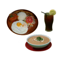 Combo Crema de Mariscos y Huevos Fritos